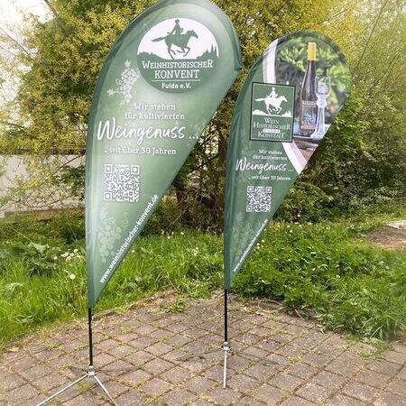 Werbefahnen und Beachflags, Square Flag, Fahnendruck