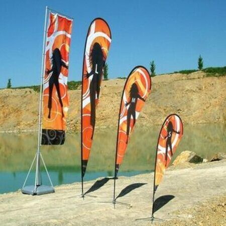 Werbefahnen und Beachflags für den Außenbereich