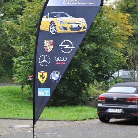 Werbefahnen und Beachflags für den Außenbereich